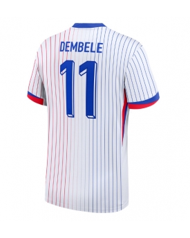 Francia Ousmane Dembele #11 Maglia Gara Trasferta Repliche Europei 2024